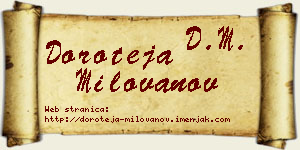 Doroteja Milovanov vizit kartica